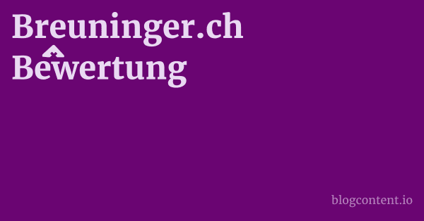 Breuninger.ch Bewertung 1 by Partners