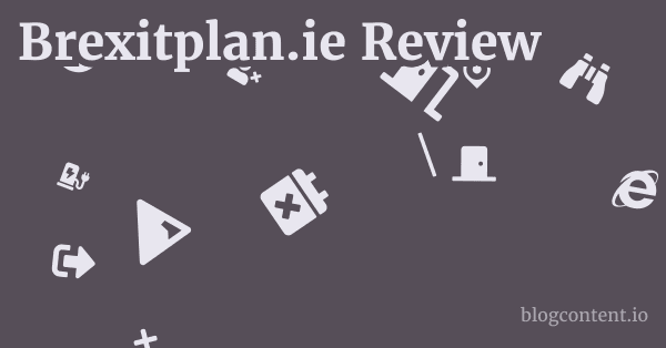 Brexitplan.ie Review 1 by Partners