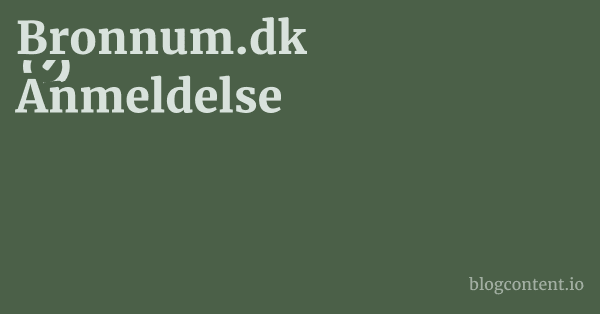 Bronnum.dk Anmeldelse 1 by Partners