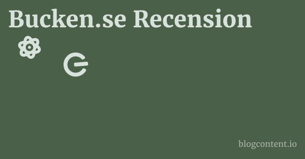 Bucken.se Recension 1 by Partners