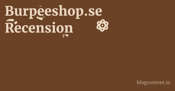 Burpeeshop.se Recension 1 by Partners