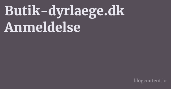 Butik-dyrlaege.dk Anmeldelse