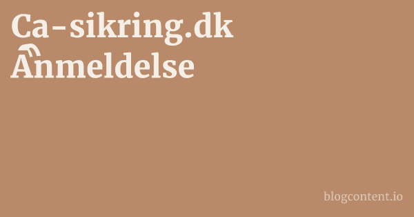 Ca-sikring.dk Anmeldelse 1 by Partners