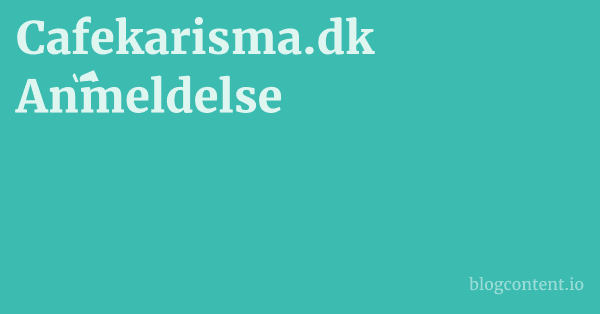 Cafekarisma.dk Anmeldelse 1 by Partners