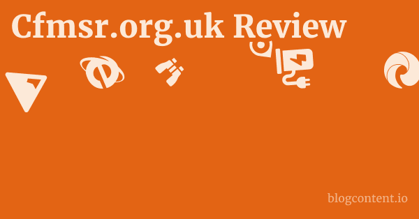 Cfmsr.org.uk Review 1 by Partners