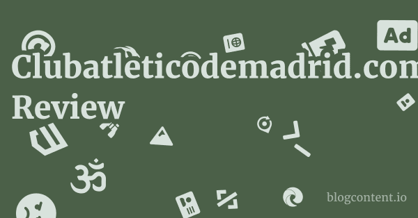 Clubatleticodemadrid.com Review 1 by Partners