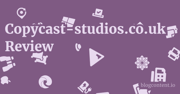 Copycast-studios.co.uk Review 1 by Partners