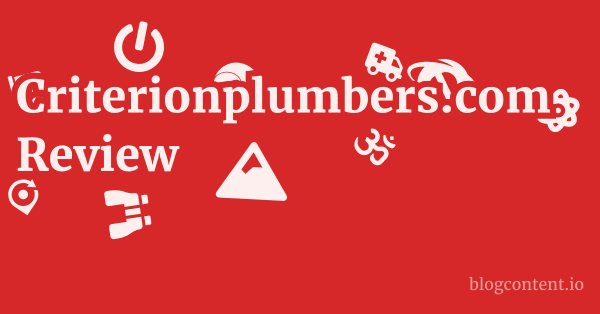 Criterionplumbers.com Review 1 by Partners