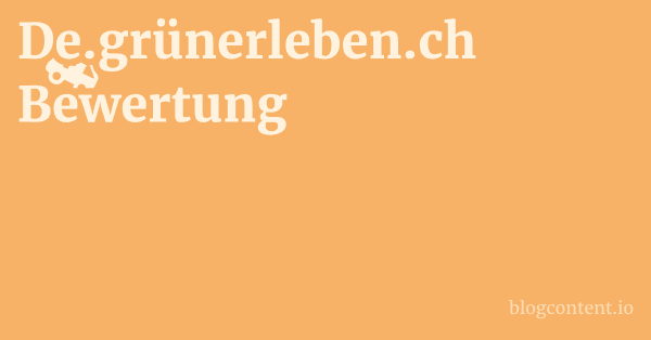 De.grünerleben.ch Bewertung 1 by Partners