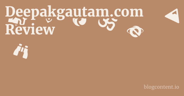 Deepakgautam.com Review 1 by Partners