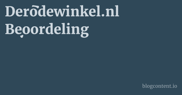 Derodewinkel.nl Beoordeling 1 by Partners