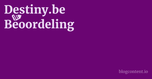 Destiny.be Beoordeling 1 by Partners