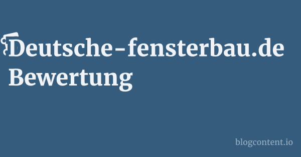 Deutsche-fensterbau.de Bewertung 1 by Partners