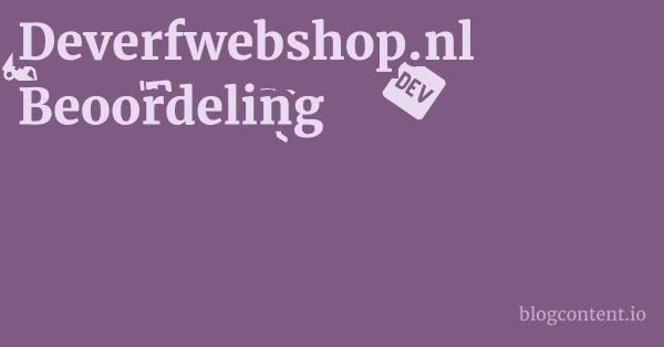 Deverfwebshop.nl Beoordeling 1 by Partners