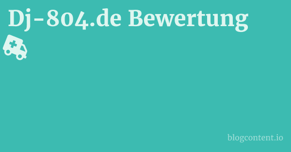 Dj-804.de Bewertung 1 by Partners