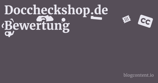 Doccheckshop.de Bewertung 1 by Partners