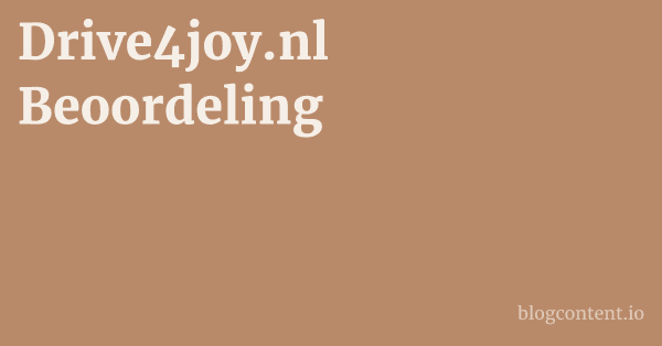 Drive4joy.nl Beoordeling 1 by Partners