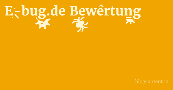 E-bug.de Bewertung 1 by Partners
