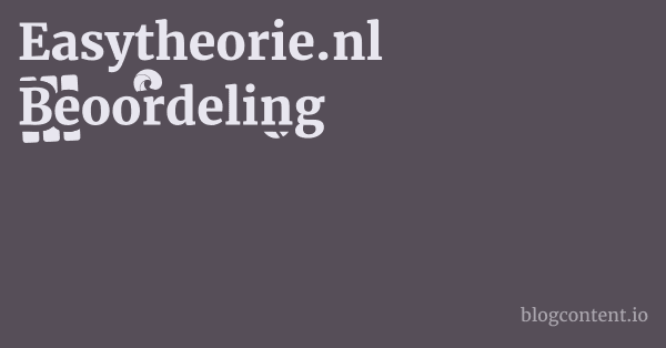 Easytheorie.nl Beoordeling 1 by Partners