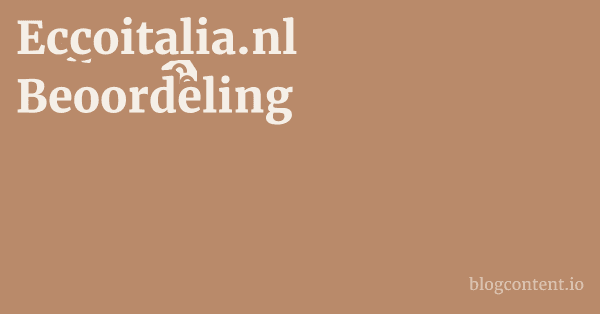 Eccoitalia.nl Beoordeling 1 by Partners