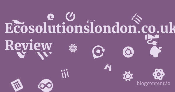 Ecosolutionslondon.co.uk Review 1 by Partners