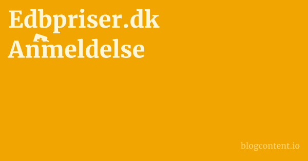 Edbpriser.dk Anmeldelse 1 by Partners