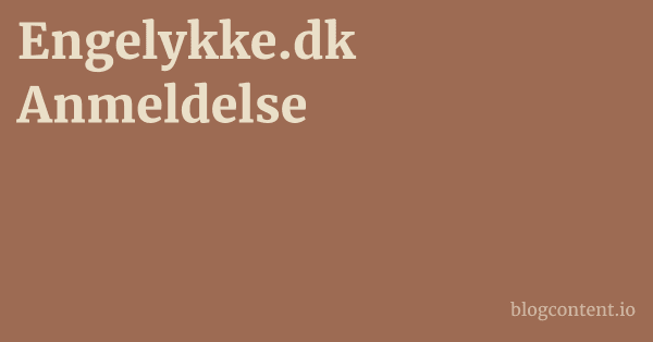 Engelykke.dk Anmeldelse 1 by Partners
