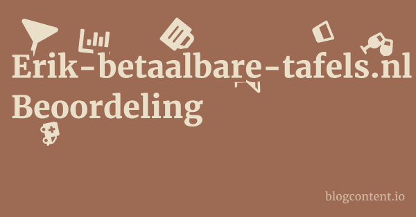 Erik-betaalbare-tafels.nl Beoordeling 1 by Partners