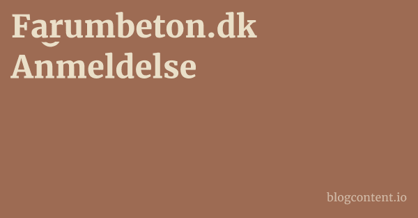 Farumbeton.dk Anmeldelse 1 by Partners