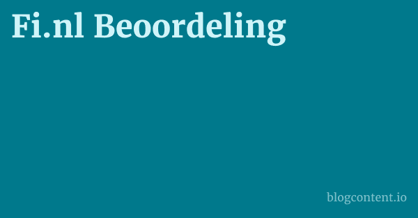 Fi.nl Beoordeling 1 by Partners