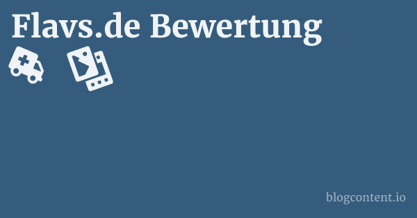Flavs.de Bewertung 1 by Partners