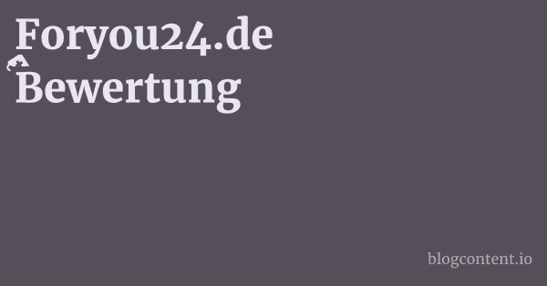 Foryou24.de Bewertung 1 by Partners