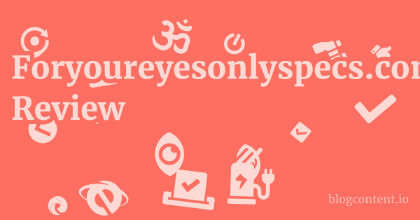 Foryoureyesonlyspecs.com Review 1 by Partners