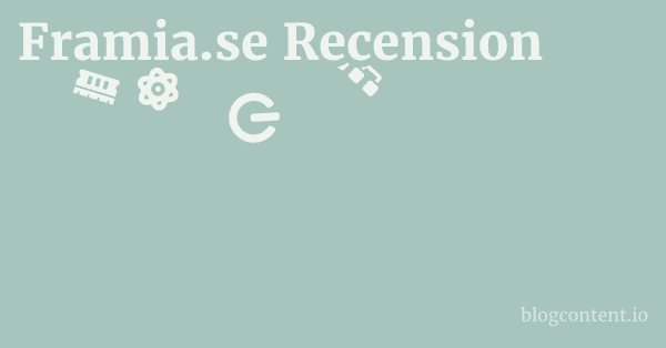 Framia.se Recension 1 by Partners