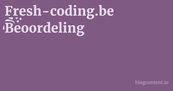 Fresh-coding.be Beoordeling 1 by Partners
