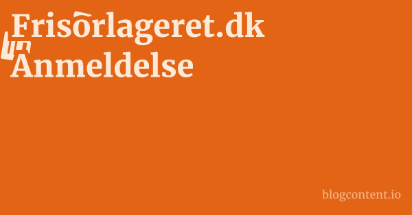 Frisorlageret.dk Anmeldelse 1 by Partners