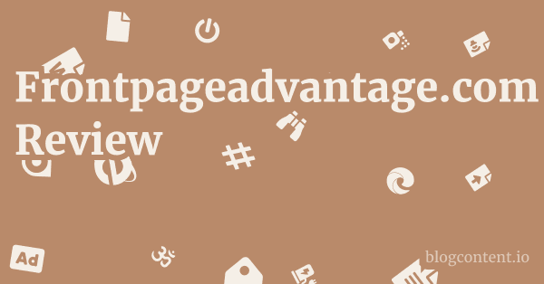 Frontpageadvantage.com Review 1 by Partners
