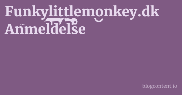 Funkylittlemonkey.dk Anmeldelse 1 by Partners