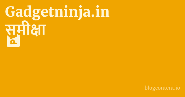 Gadgetninja.in समीक्षा 1 by Partners