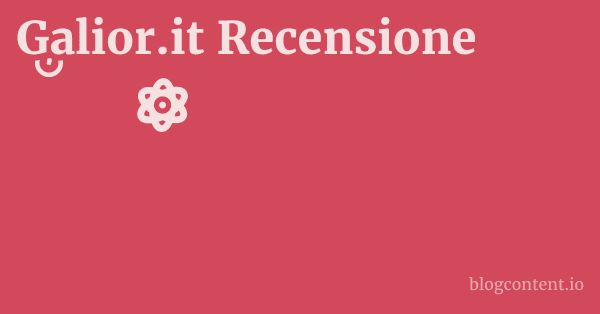 Galior.it Recensione 1 by Partners