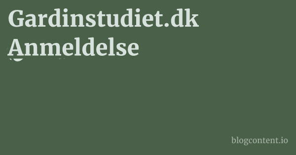 Gardinstudiet.dk Anmeldelse 1 by Partners