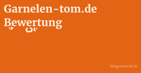 Garnelen-tom.de Bewertung 1 by Partners