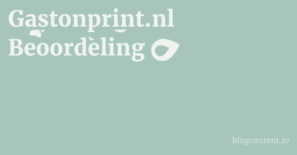 Gastonprint.nl Beoordeling 1 by Partners