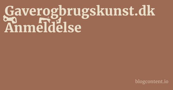 Gaverogbrugskunst.dk Anmeldelse 1 by Partners
