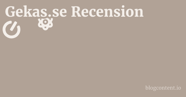 Gekas.se Recension 1 by Partners