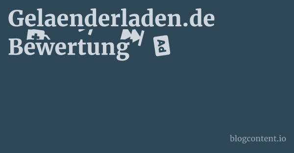 Gelaenderladen.de Bewertung 1 by Partners