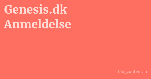 Genesis.dk Anmeldelse 1 by Partners