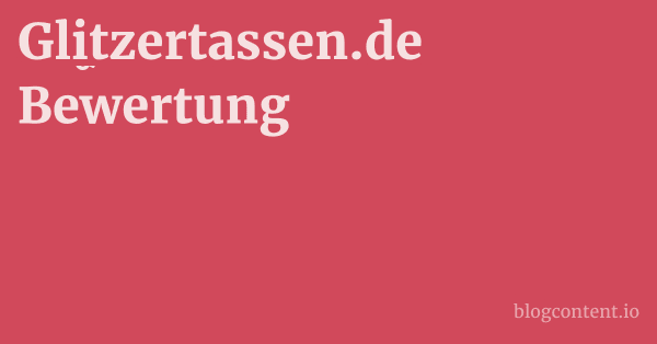 Glitzertassen.de Bewertung 1 by Partners
