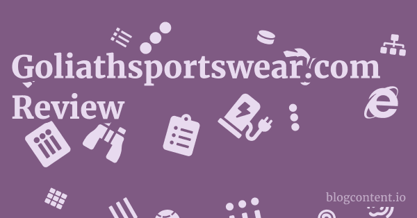 Goliathsportswear.com Review 1 by Partners