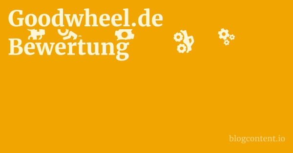 Goodwheel.de Bewertung 1 by Partners